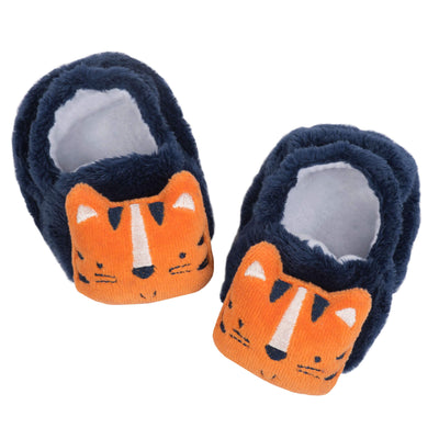 1-Pack Boys Tiger Velboa Booties-Gerber Childrenswear Wholesale