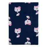 4-Pack Girls Pink Fox Flannel Burp Cloths-Gerber Childrenswear Wholesale