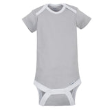 5-pack Neutral Grey Elephant Short Sleeve Onesies® Bodysuits-Gerber Childrenswear Wholesale