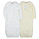 2-Pack Neutral Clouds Mitten Cuff Gowns-Gerber Childrenswear Wholesale