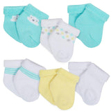 6-Pack Neutral Cloud Print Wiggle Proof Terry Socks-Gerber Childrenswear Wholesale