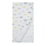 4-Pack Neutral Yellow Clouds Flannel Receiving Blankets-Gerber Childrenswear Wholesale