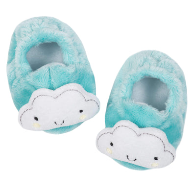 1-Pack Neutral Clouds Velboa Booties-Gerber Childrenswear Wholesale
