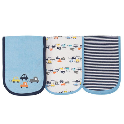 3-Pack Boys Transportation Terry Burp Cloths-Gerber Childrenswear Wholesale