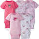 5-Pack Girls Bear Onesies® Brand Short Sleeve Bodysuits-Gerber Childrenswear Wholesale