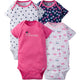 4-Pack Girls Princess Onesies® Brand Short Sleeve Bodysuits-Gerber Childrenswear Wholesale