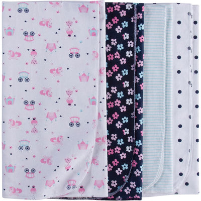 4-Pack Girls Princess Flannel Receiving Blankets-Gerber Childrenswear Wholesale