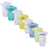 8-Pack Onesies® Brand Baby Boy or Girl Unisex Short Sleeve Bodysuits-Gerber Childrenswear Wholesale