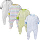 4-Pack Onesies® Brand Baby Clouds Sleep N' Play-Gerber Childrenswear Wholesale