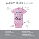8-Pack Onesies® Brand Baby Girl Kitty Short Sleeve Bodysuits-Gerber Childrenswear Wholesale