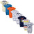 8-Pack Onesies® Brand Baby Boy Short Sleeve Navy & Orange Bodysuits-Gerber Childrenswear Wholesale