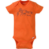 8-Pack Onesies® Brand Baby Boy Short Sleeve Navy & Orange Bodysuits-Gerber Childrenswear Wholesale