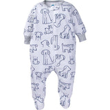 4-Pack Onesies® Brand Baby Boy Navy Puppies Sleep N' Play-Gerber Childrenswear Wholesale