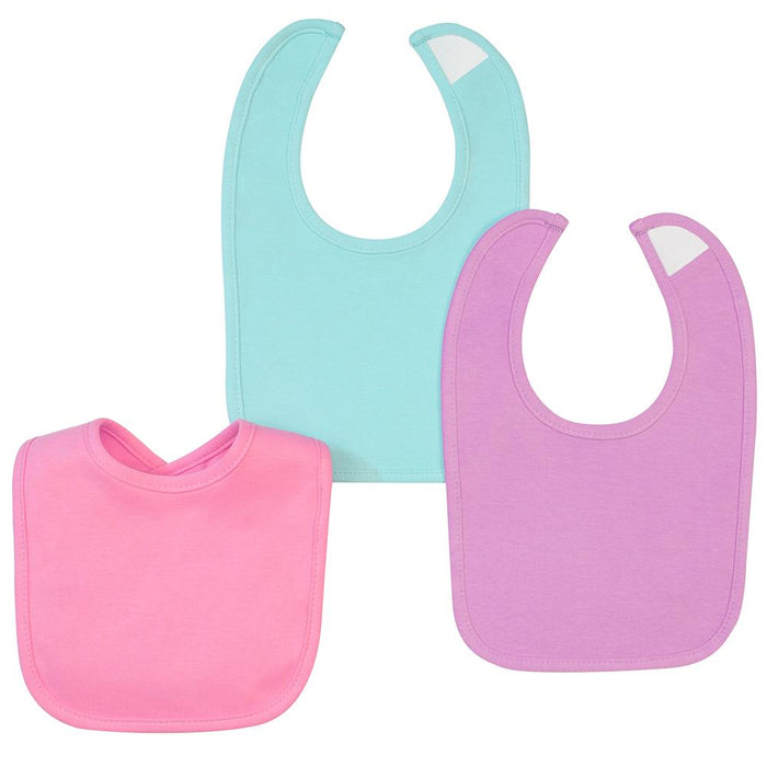 3-Pack Baby Girls Solid Colors Dribbler Bibs-Gerber Childrenswear Wholesale