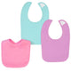 3-Pack Baby Girls Solid Colors Dribbler Bibs-Gerber Childrenswear Wholesale