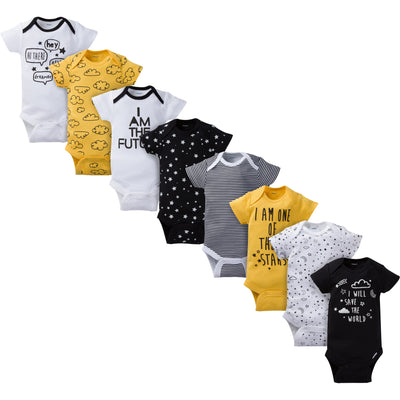 8-Pack Boys Short-Sleeve Stars Onesies® Bodysuits-Gerber Childrenswear Wholesale