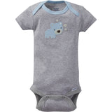 5-Pack Boys Bear Organic Short-Sleeve Onesies® Bodysuits-Gerber Childrenswear Wholesale
