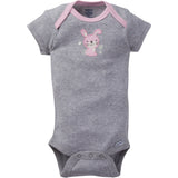 5-Pack Girls Bunny Organic Short-Sleeve Onesies® Bodysuits-Gerber Childrenswear Wholesale