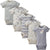 5-Pack Neutral Sheep Organic Short-Sleeve Onesies® Bodysuits-Gerber Childrenswear Wholesale