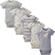 5-Pack Neutral Sheep Organic Short-Sleeve Onesies® Bodysuits-Gerber Childrenswear Wholesale