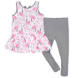 2-Piece Infant and Toddler Girls Flamingo Tunic & Legging Set-Gerber Childrenswear Wholesale