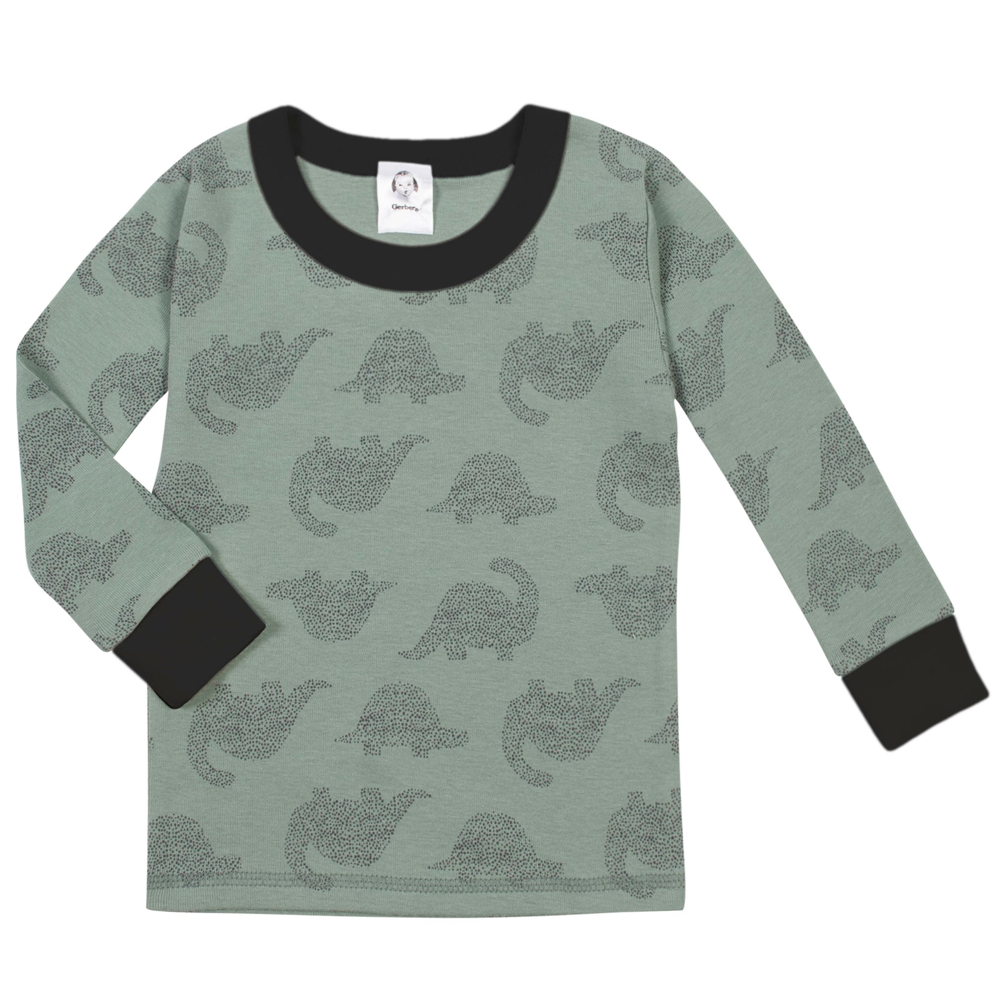 4-Piece Organic Toddler Boys Dino and Camo Pajamas-Gerber Childrenswear Wholesale