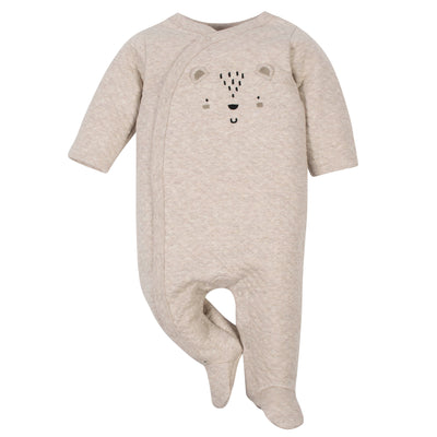 Baby Boys Bear Quilted Sleep N' Play-Gerber Childrenswear Wholesale