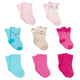 8-Pack Girls Kitty Jersey Crew Socks-Gerber Childrenswear Wholesale