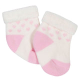 6-Pack Girls Happy Terry Bootie Socks-Gerber Childrenswear Wholesale