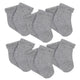 6-Pack Craft Gray Wiggle-Proof® Bootie Socks-Gerber Childrenswear Wholesale