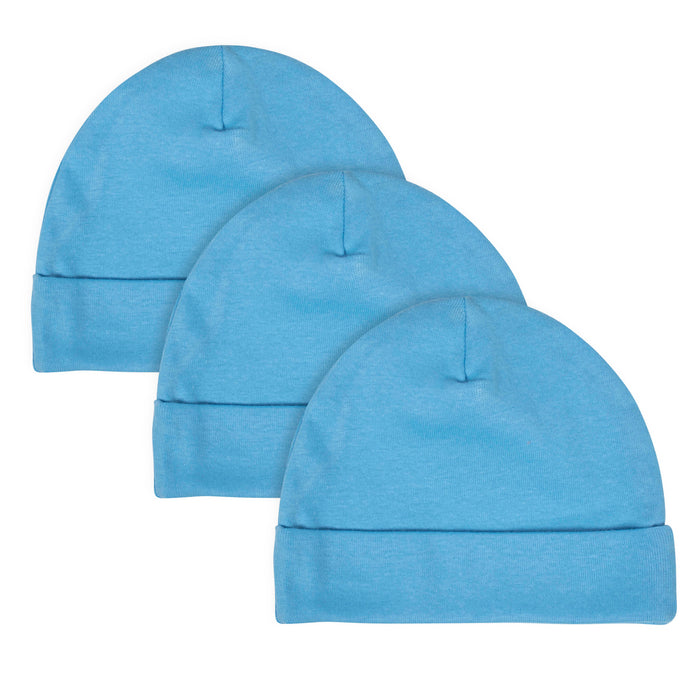 3-Pack Craft Blue Caps-Gerber Childrenswear Wholesale