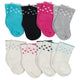 8-Pair Girls Polka Dots Wiggle Proof Socks-Gerber Childrenswear Wholesale
