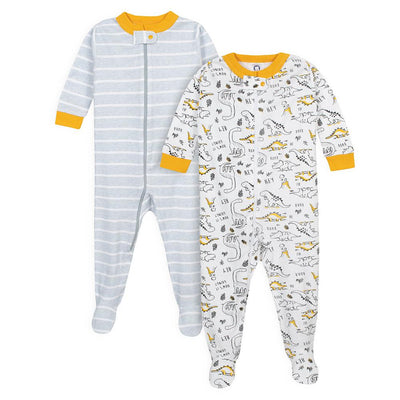 2-Pack Baby Boys Dinos Snug Fit Footed Pajamas-Gerber Childrenswear Wholesale