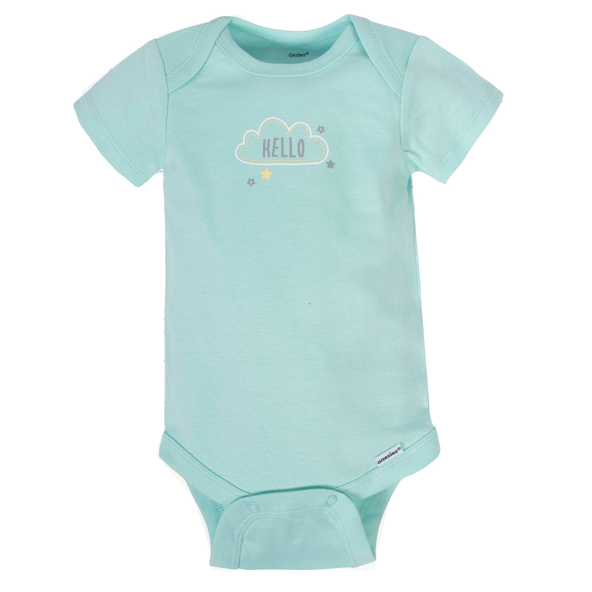 8-Pack Baby Neutral Animals Short Sleeve Onesies® Bodysuits-Gerber Childrenswear Wholesale