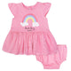 2-Piece Baby Girls Rainbow Cap Sleeve Dress with Diaper Cover-Gerber Childrenswear Wholesale