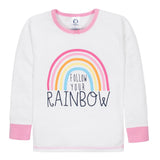 4-Piece Girls Rainbow Snug Fit Pajama Set-Gerber Childrenswear Wholesale
