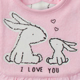 3-Pack Girls Bunny Terry Bibs-Gerber Childrenswear Wholesale