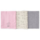 3-Pack Girls Bunny Knit Burp Cloths-Gerber Childrenswear Wholesale