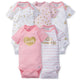 5-Pack Girls Princess Castle Short Sleeve Onesies® Bodysuits-Gerber Childrenswear Wholesale