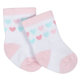 6-Pack Girls Princess Castle Wiggle Proof Terry Crew Socks-Gerber Childrenswear Wholesale