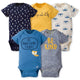 5-Pack Boys Fox Onesies® Brand Short Sleeve Bodysuits-Gerber Childrenswear Wholesale
