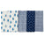 4-Pack Boys Fox Flannel Burp Cloths-Gerber Childrenswear Wholesale