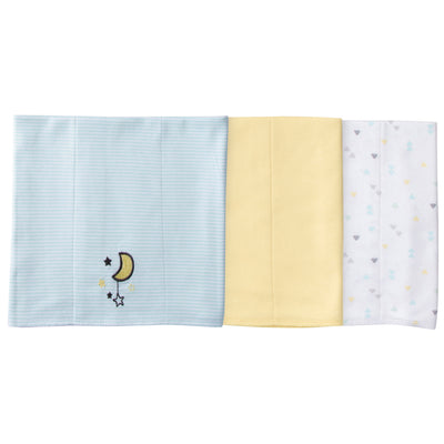 3-Pack Neutral Elephant Knit Burp Cloths-Gerber Childrenswear Wholesale