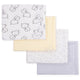 4-Pack Neutral Lamb Flannel Receiving Blankets-Gerber Childrenswear Wholesale