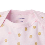4-Pack Girls Princess Castle Short Sleeve Onesies® Bodysuits-Gerber Childrenswear Wholesale