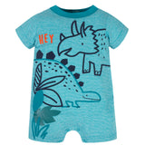 2-Pack Baby Boys Dino Blues Rompers-Gerber Childrenswear Wholesale