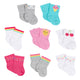 8-Pack Girls Rainbow Jersey Crew Socks-Gerber Childrenswear Wholesale
