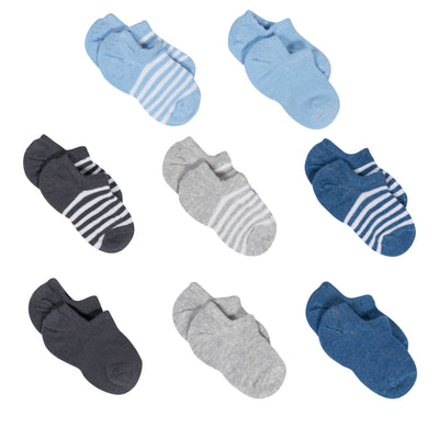 8-Pack Boys Stripes No Show Socks-Gerber Childrenswear Wholesale