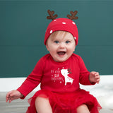 2-Piece Baby Girls Reindeer Skirted Onesies® Bodysuit & Cap-Gerber Childrenswear Wholesale