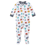 2-Pack Baby Boys Animal Heads Snug Fit Footed Pajamas-Gerber Childrenswear Wholesale
